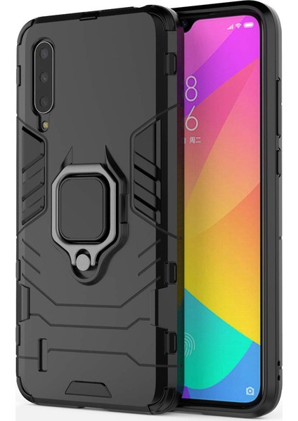 Xiaomi Mi CC9e - Mi A3 Batman Serisi Yüzük Standlı Armor Kılıf - Siyah fiyatları