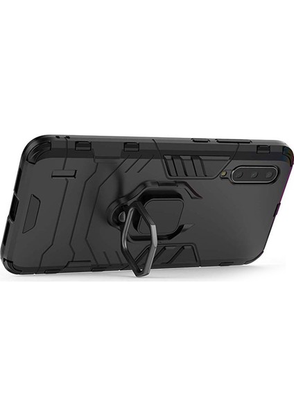 Xiaomi Mi CC9e - Mi A3 Batman Serisi Yüzük Standlı Armor Kılıf - Siyah modelleri