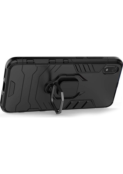Xiaomi Redmi 7A Batman Serisi Yüzük Standlı Armor Kılıf - Siyah modelleri