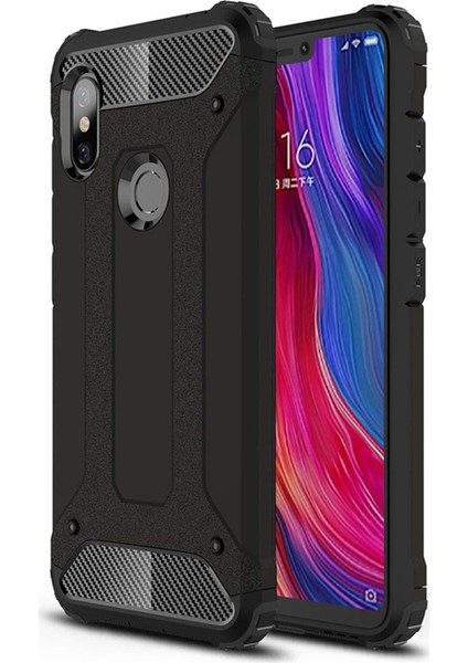 Xiaomi Redmi Note 6 Pro King Serisi Armor Perfect Koruma Kılıf - Siyah