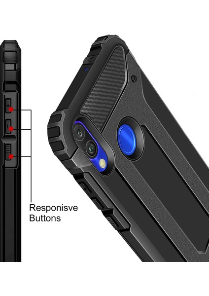 Xiaomi Redmi Note 7 Pro King Serisi Armor Perfect Koruma Kılıf - Siyah
