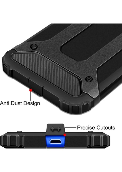 Xiaomi Redmi Note 7 Pro King Serisi Armor Perfect Koruma Kılıf - Siyah