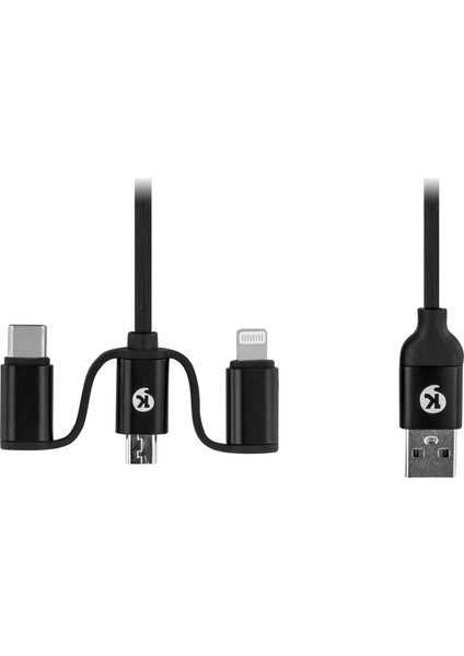 3 In 1 2A Universal Data Kablosu 120cm