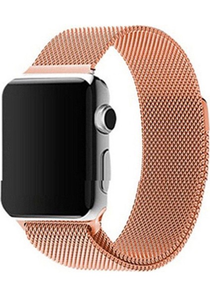 Apple Watch Series SE/10/9/8/7/6/5/4/3 46mm-45mm-44mm-42mm Uyumlu Milano Loop Çelik Kordon Rose Gold fiyatları