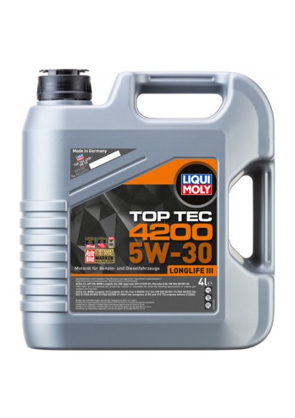 Top Tech 4200 Longlife 3 5W-30 4 Litre Motor Yağı ( Üretim Yılı: 2023 )