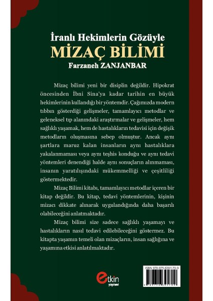 Mizaç Bilimi Kitabı - Farzaneh Zanjanbar
