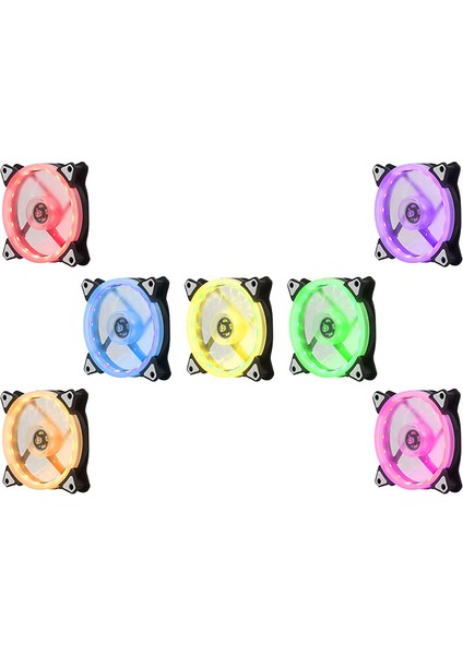 CS1230RGB 120x120x25 mm 7 Renkli Kasa Fanı