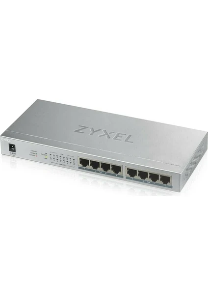 ZyXEL GS1008-HP, 8 Port Gigabit PoE+ 8 x PoE, 60 Watt Masaüstü Switch