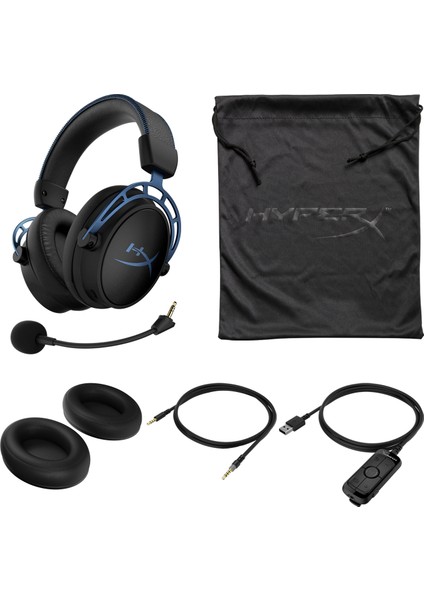 HyperX Cloud Alpha S Oyuncu Kulaklık Mavi HX-HSCAS-BL/WW