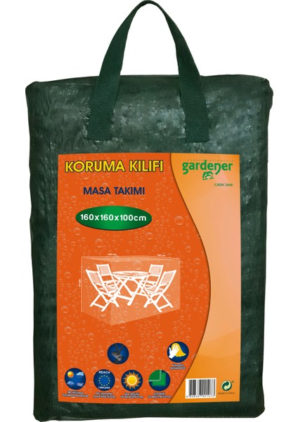 GRDC204E Masa Takımı Koruma Örtüsü / Kılıfı PE (160 cm x 160 cm x 100 cm)