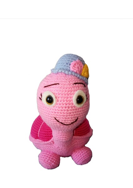 Özgüven Oto Giyim Amigurumi Organik Oyuncak Pembe Kaplumbağa