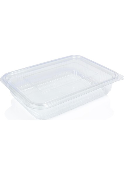 Plastik Sızdırmaz Gıda Kabı Düz Kapak 1000GR - 100 Adet