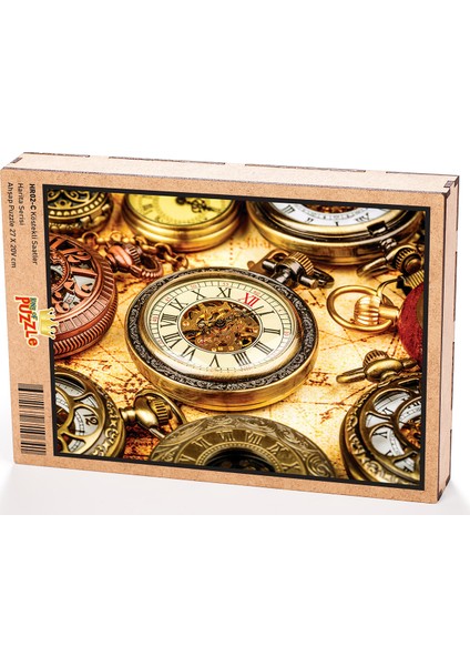 Köstekli Saatler Ahşap Puzzle 108 Parça (HR02-C)