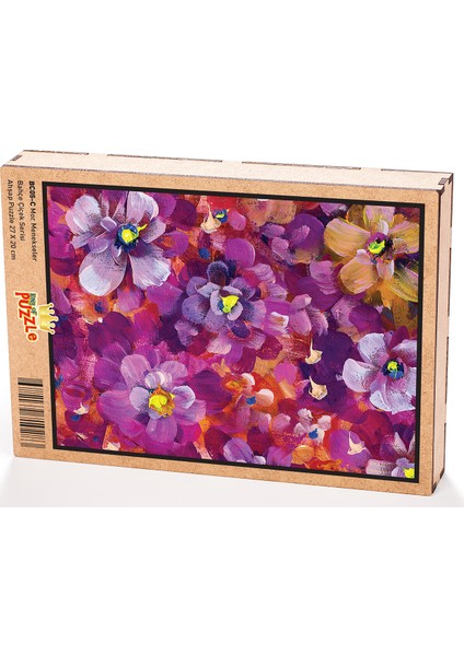 Mor Menekşeler Ahşap Puzzle 108 Parça (BC05-C)