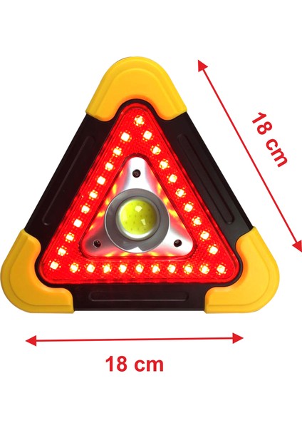 Reflektör / Fener Üçgen Tek Ledli Çakarlı Enerjjili Point