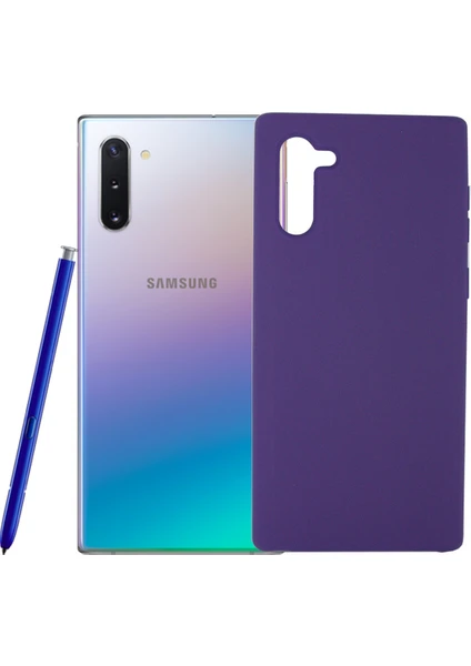 Case 4U Samsung Galaxy Note 10 Kılıf Darbeye Dayanıklı Soft Silikon Arka Kapak Mor