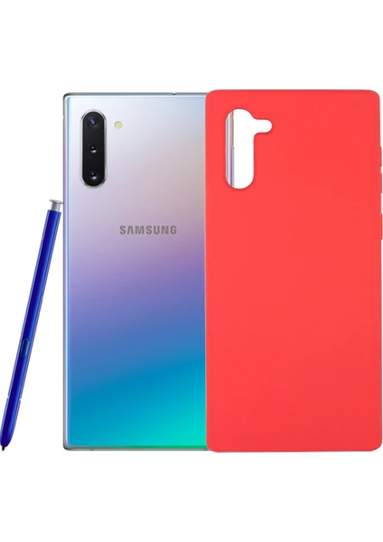 Case 4U Samsung Galaxy Note 10 Kılıf Darbeye Dayanıklı Soft Silikon Arka Kapak Kırmızı