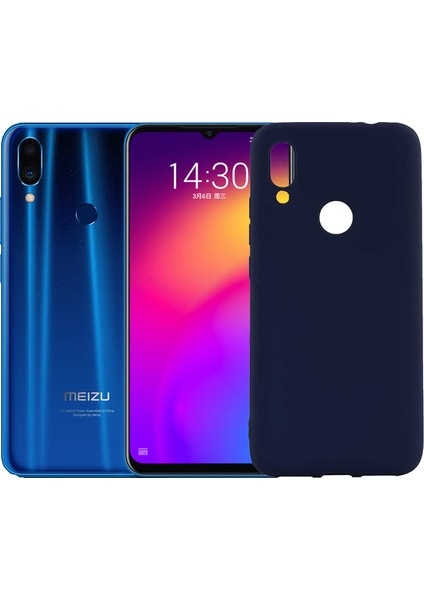 Meizu Note 9 Kılıf Klasik Mat Renkli Yumuşak Premier Silikon Lacivert