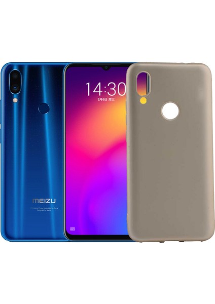 Meizu Note 9 Kılıf Klasik Mat Renkli Yumuşak Premier Silikon Altın
