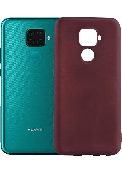 Huawei Mate 30 Lite Kılıf Klasik Mat Renkli Yumuşak Premier Silikon Koyu Mor