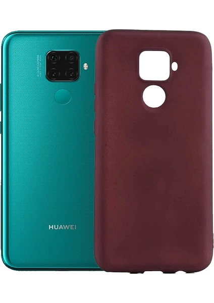 Case 4U Huawei Mate 30 Lite Kılıf Klasik Mat Renkli Yumuşak Premier Silikon Koyu Mor