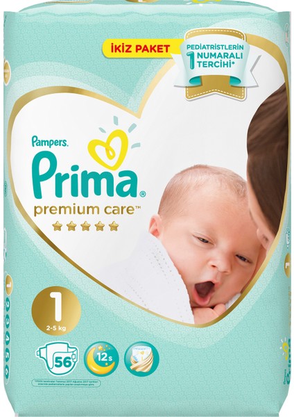 Bebek Bezi Premium Care 1 Beden 56 Adet Yenidogan Ekonomi Paketi indirimleri