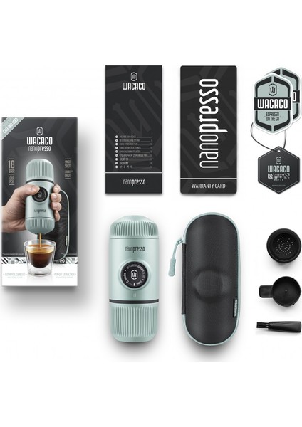 Nanopresso Manuel Espresso Makinesi Buz Mavisi