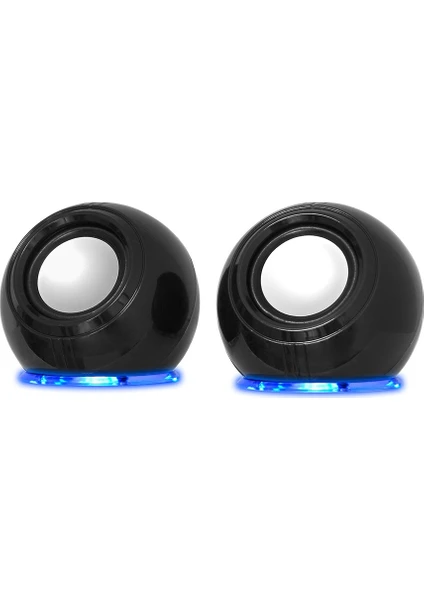 FS-2130U 2.0 RGB LED Stereo Speaker Siyah