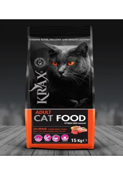 Gurme Renkli Taneli Yetişkin Kedi Maması 15 kg