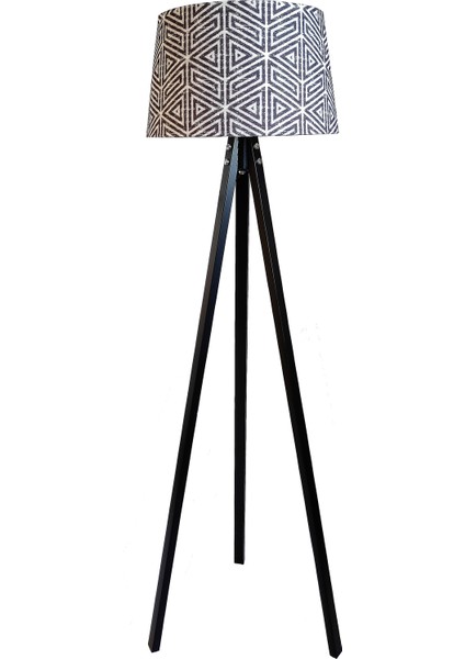 Beta 3 Ayak Serisi Tripod Lambader Üçgen Desen Gri Siyah Ayak