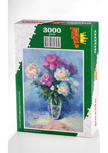 Şakayıklar Vazosu Ahşap Puzzle 3000 Parça (NT77-MMM)