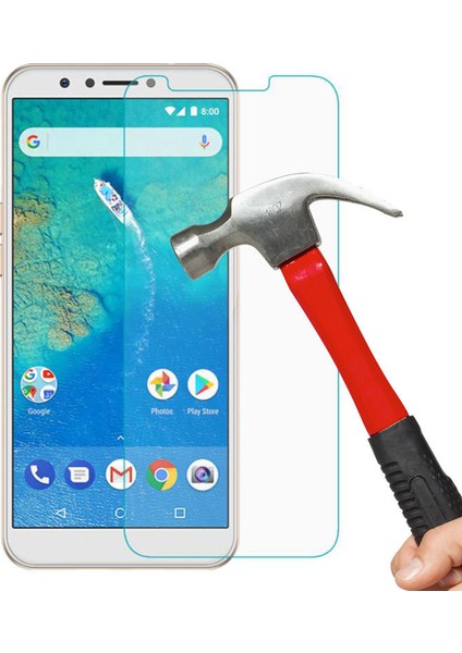 General Mobile GM 8 Kılıf Premium Mat Silikon Kılıf + Temperli Cam Altın