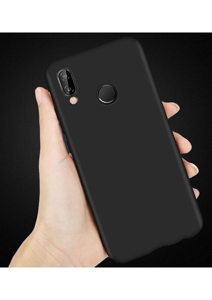 Huawei P20 Lite Kılıf Premier Mat Silikon Kılıf Kadife Dokulu Siyah modelleri