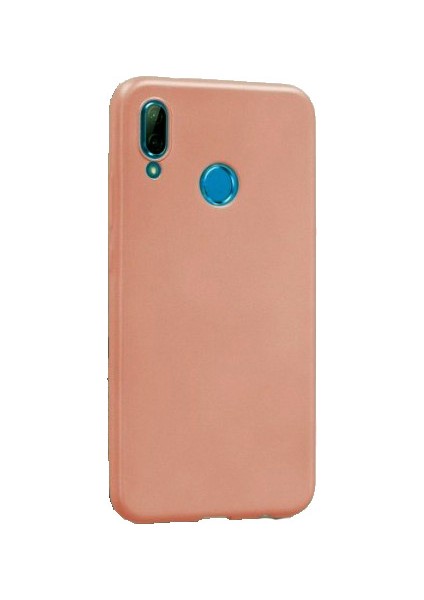 Huawei P20 Lite Kılıf Premier Mat Silikon Kılıf Kadife Dokulu Rose Gold