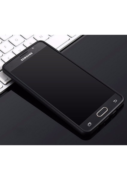 Samsung Galaxy A5 2016 Kılıf Mat Silikon Kılıf Simple Case + Esnek Nano Cam Altın
