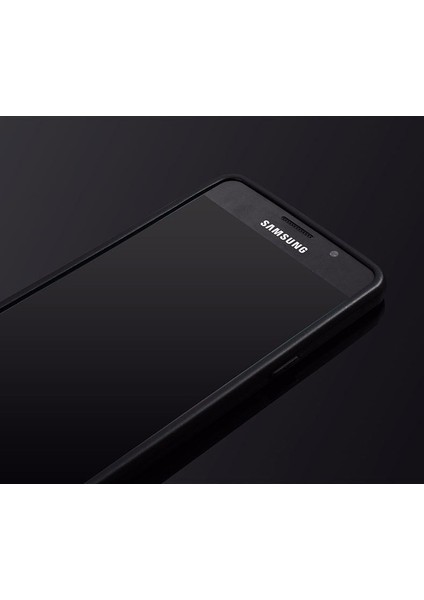 Samsung Galaxy A5 2016 Kılıf Mat Silikon Kılıf Simple Case + Temperli Cam Altın