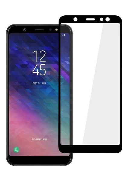 Samsung Galaxy A9 2018 3D Tam Kapatan Esnek Nano Cam Ekran Koruyucu Siyah