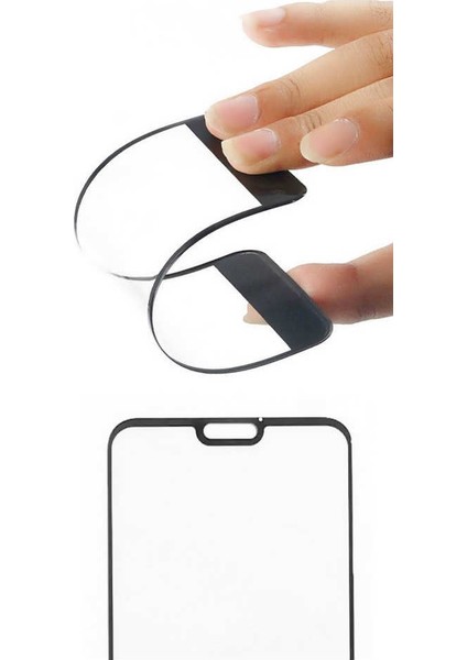 Samsung Galaxy A9 2018 3D Tam Kapatan Esnek Nano Cam Ekran Koruyucu Siyah