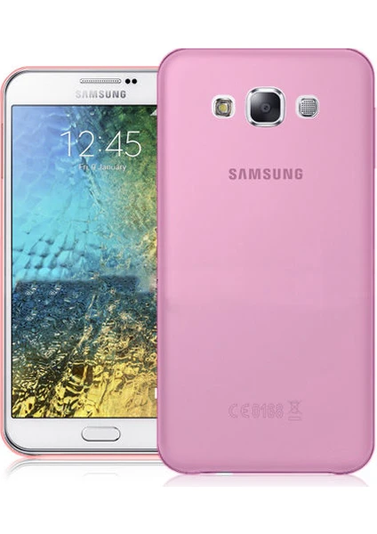 Samsung Galaxy J7 Core Kılıf Tam Koruma Silikon Kılıf + Koruyucu Cam Pembe