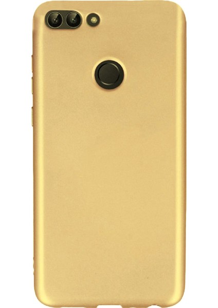 Xiaomi Mi 8 Lite Kılıf Premier Mat Esnek Silikon Kılıf + Esnek Nano Cam Altın