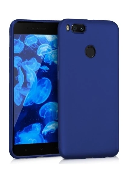 Xiaomi Mi A1 Kılıf Premium Mat Silikon Kılıf Slim Fit Lacivert