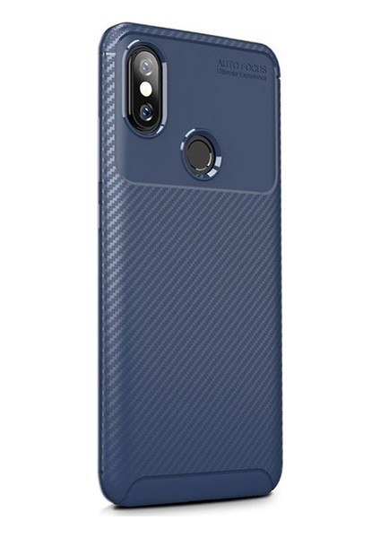Xiaomi Redmi Note 6 Pro Kılıf Karbon Desenli Lux Negro Silikon Kapak Lacivert fiyatları