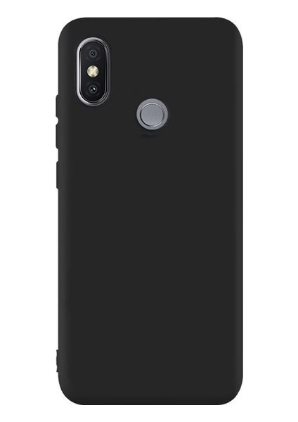 Xiaomi Redmi Note 6 Pro Premier Mat Esnek Silikon Kılıf + Esnek Nano Cam Siyah
