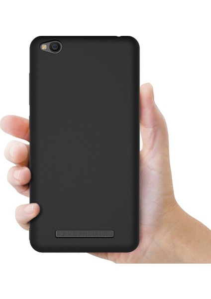 Xiaomi Redmi 5A Kılıf Premier Mat Silikon Kılıf Slim Fit + Cam Siyah
