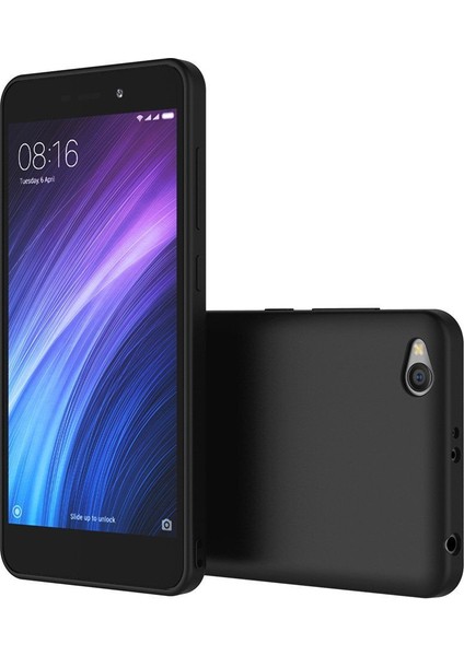 Xiaomi Redmi 5A Kılıf Premier Mat Silikon Kılıf Slim Fit + Cam Siyah