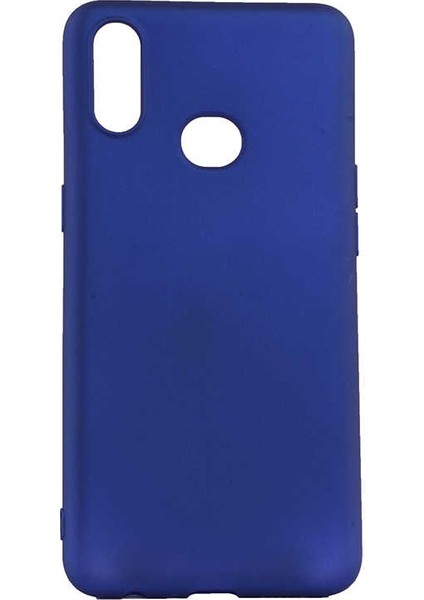 Samsung Galaxy A10s Kılıf Mat Premium Silikon Kılıf - Saks Mavi + Tam Kaplayan 6D Nano Ekran Koruyucu
