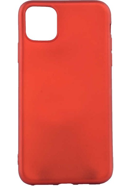 Apple iPhone 11 Pro Kılıf Mat Premium Silikon Kılıf - Kırmızı + Cam Ekran Koruyucu