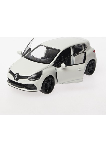 1:36 Ölçek Diecast Çek-Bırak Renault Clio Rs - Beyaz modelleri