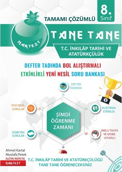 Nartest Yayınevi Nartest Yayınları Tane Tane İnkılap Tarihi ve Atatürkçülük Soru Bankası