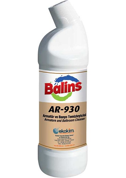 Ekoki̇m Balins AR-930 Armatür ve Banyo Temizleyici 1 lt